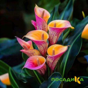 Калла Оникс купить по цене от 450р. в интернет-магазине «Посадика» с доставкой почтой в в Великий Новгороде и по всей России – [изображение №1].